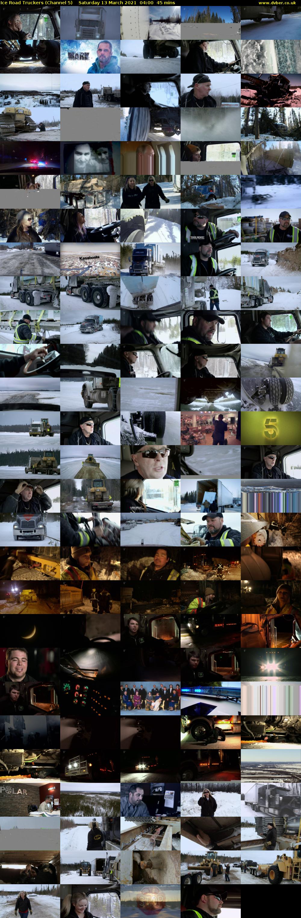 Ice Road Truckers (Channel 5) Saturday 13 March 2021 04:00 - 04:45