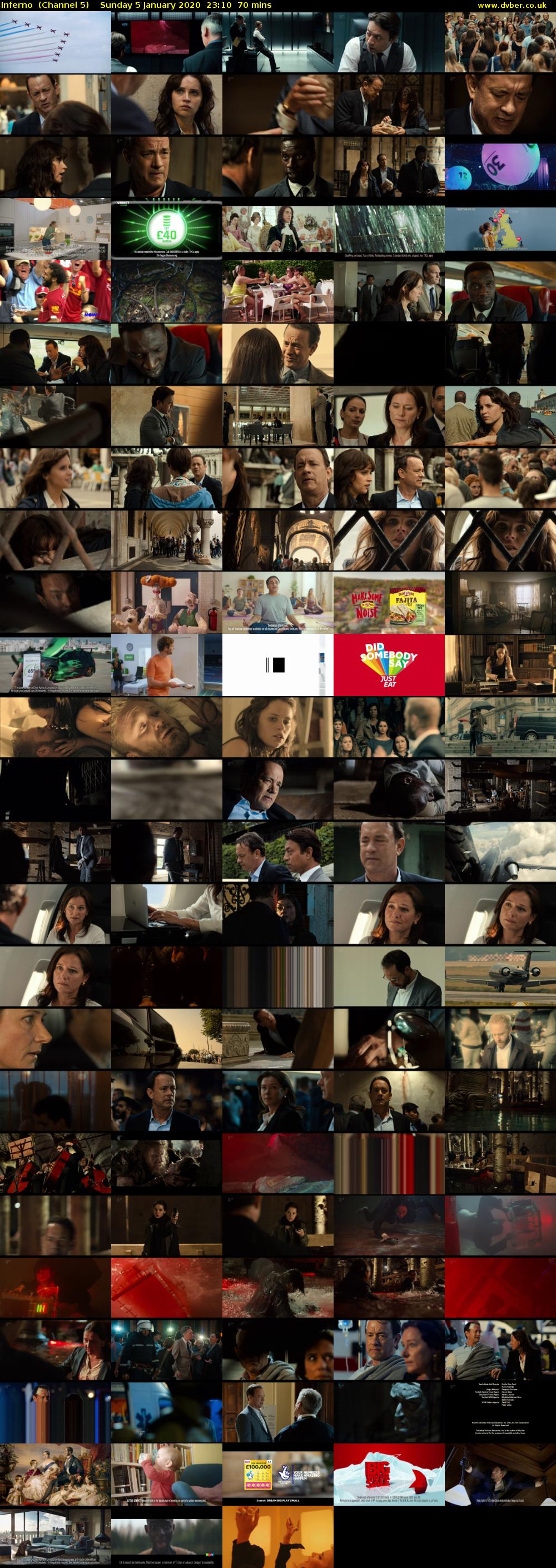 Inferno  (Channel 5) Sunday 5 January 2020 23:10 - 00:20