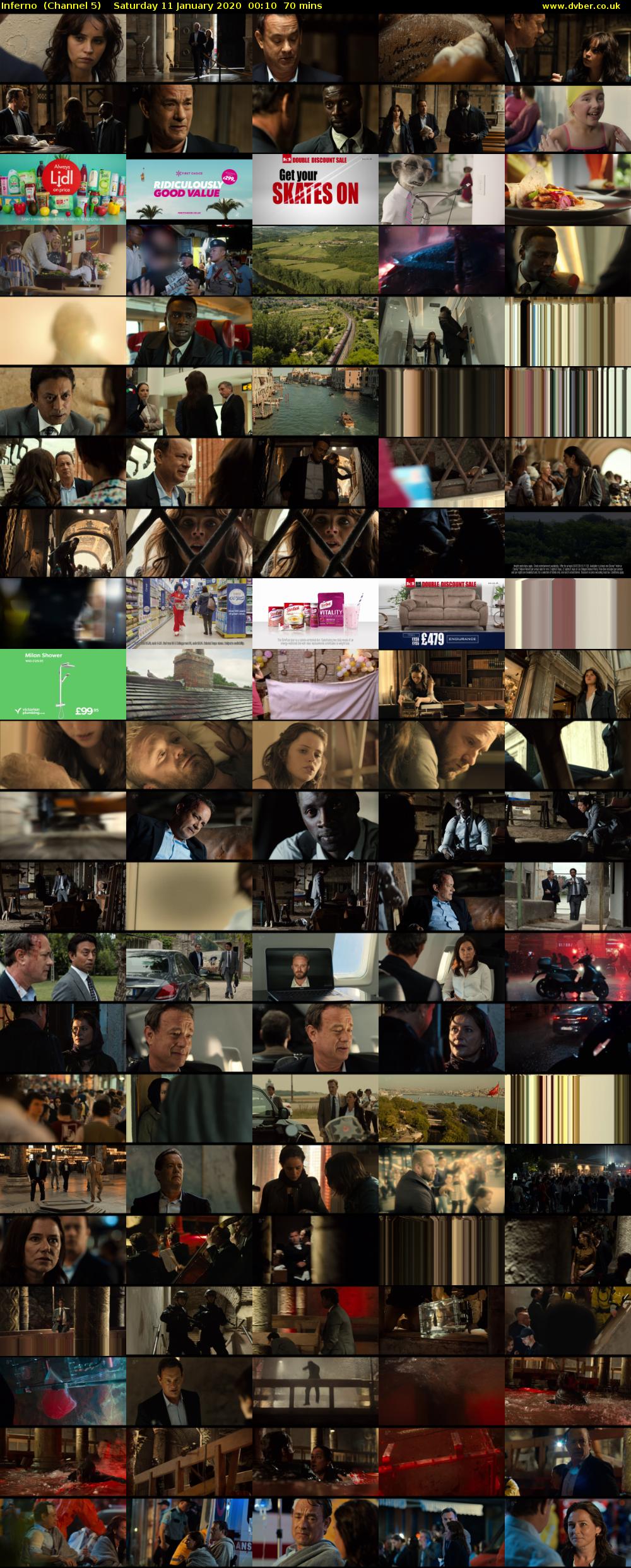 Inferno  (Channel 5) Saturday 11 January 2020 00:10 - 01:20