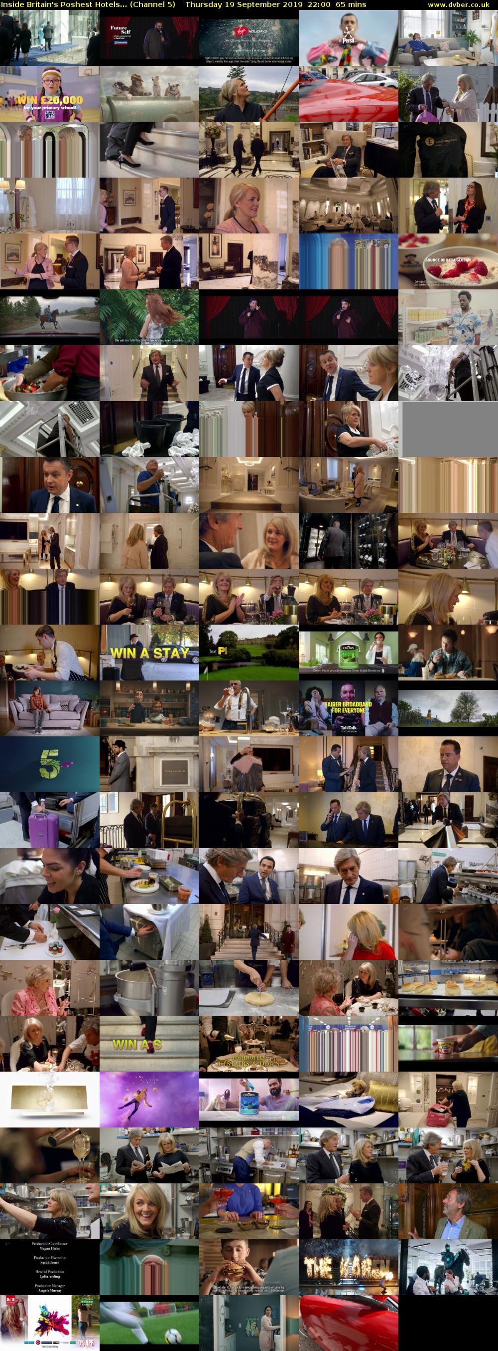 Inside Britain's Poshest Hotels... (Channel 5) Thursday 19 September 2019 22:00 - 23:05