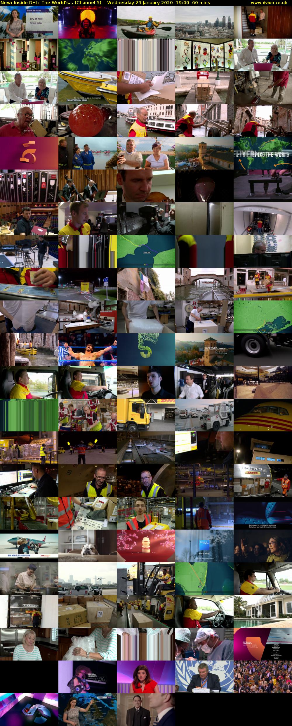 Inside DHL: The World's... (Channel 5) Wednesday 29 January 2020 19:00 - 20:00