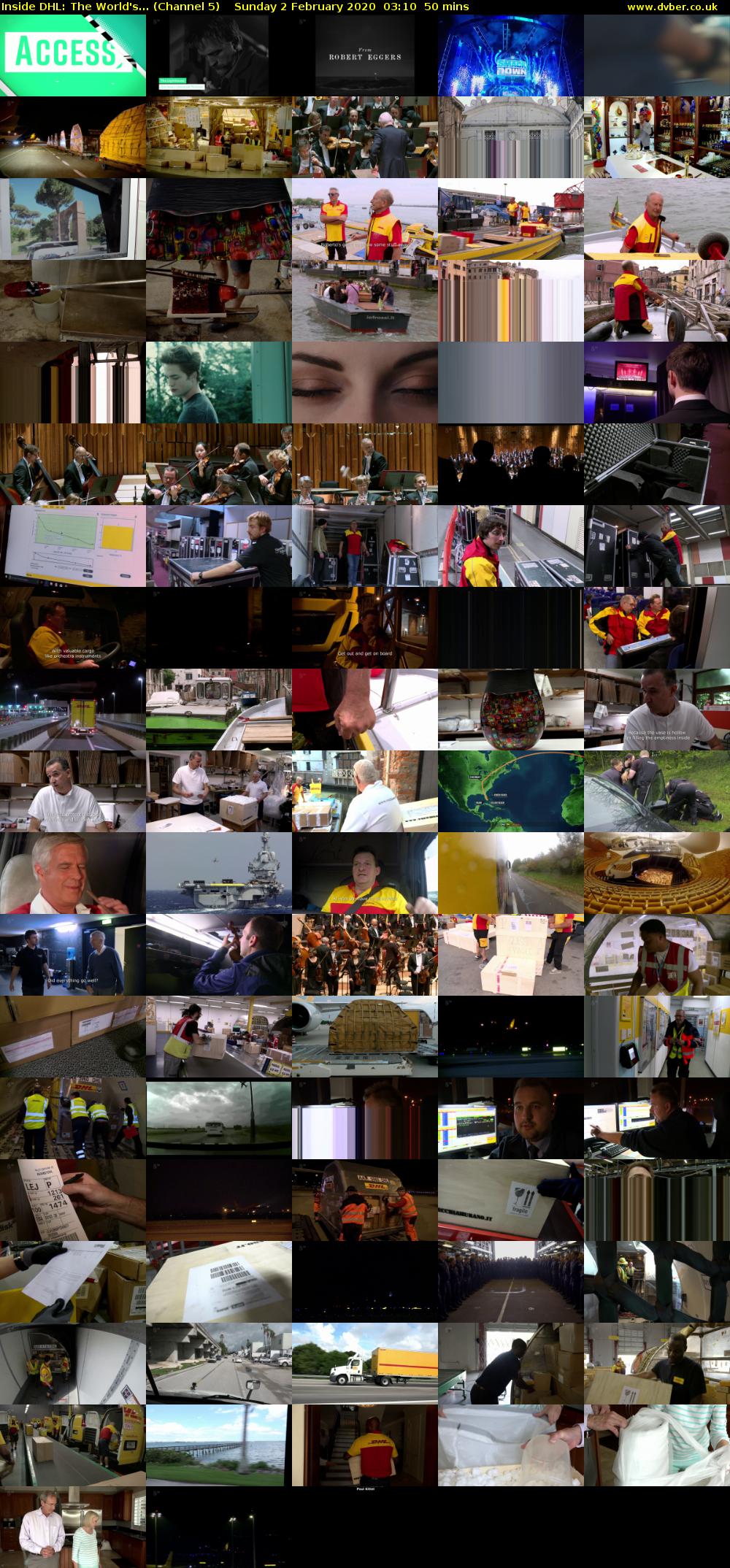Inside DHL: The World's... (Channel 5) Sunday 2 February 2020 03:10 - 04:00