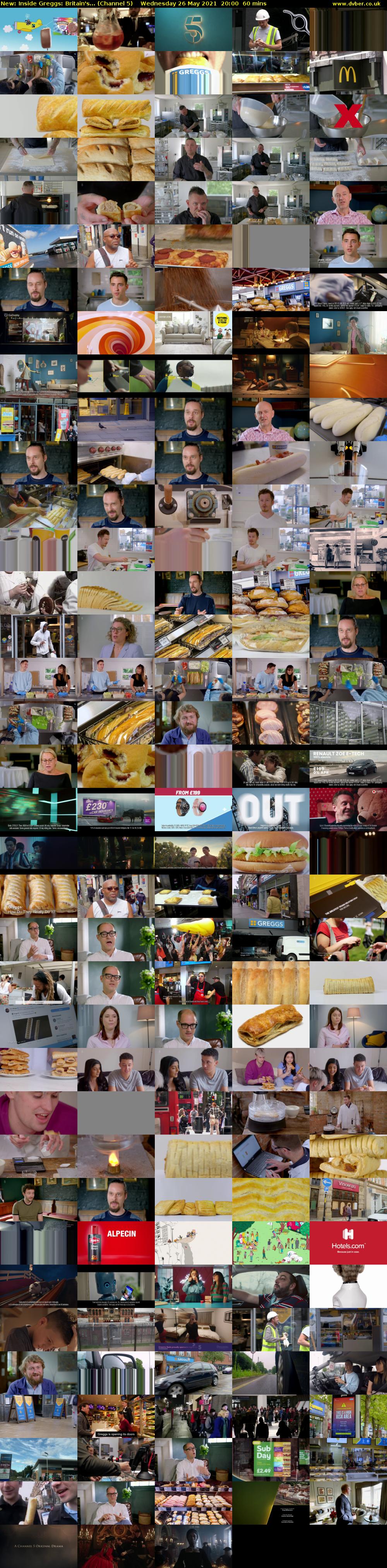 Inside Greggs: Britain's... (Channel 5) Wednesday 26 May 2021 20:00 - 21:00