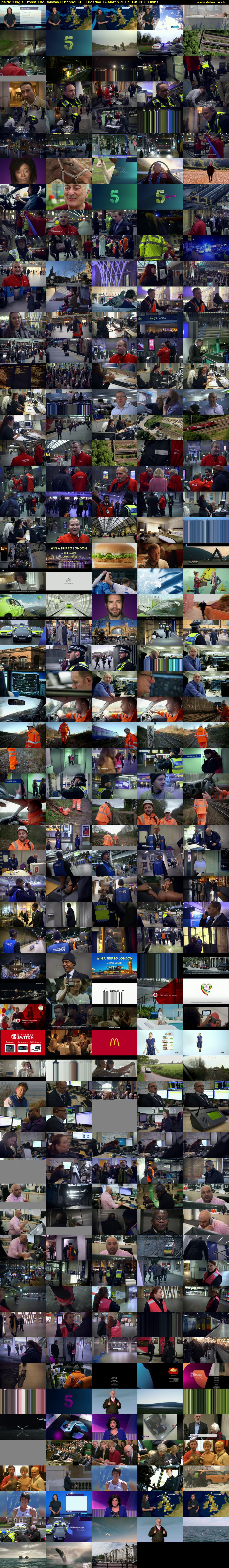 Inside King's Cross: The Railway (Channel 5) Tuesday 14 March 2017 19:00 - 20:00