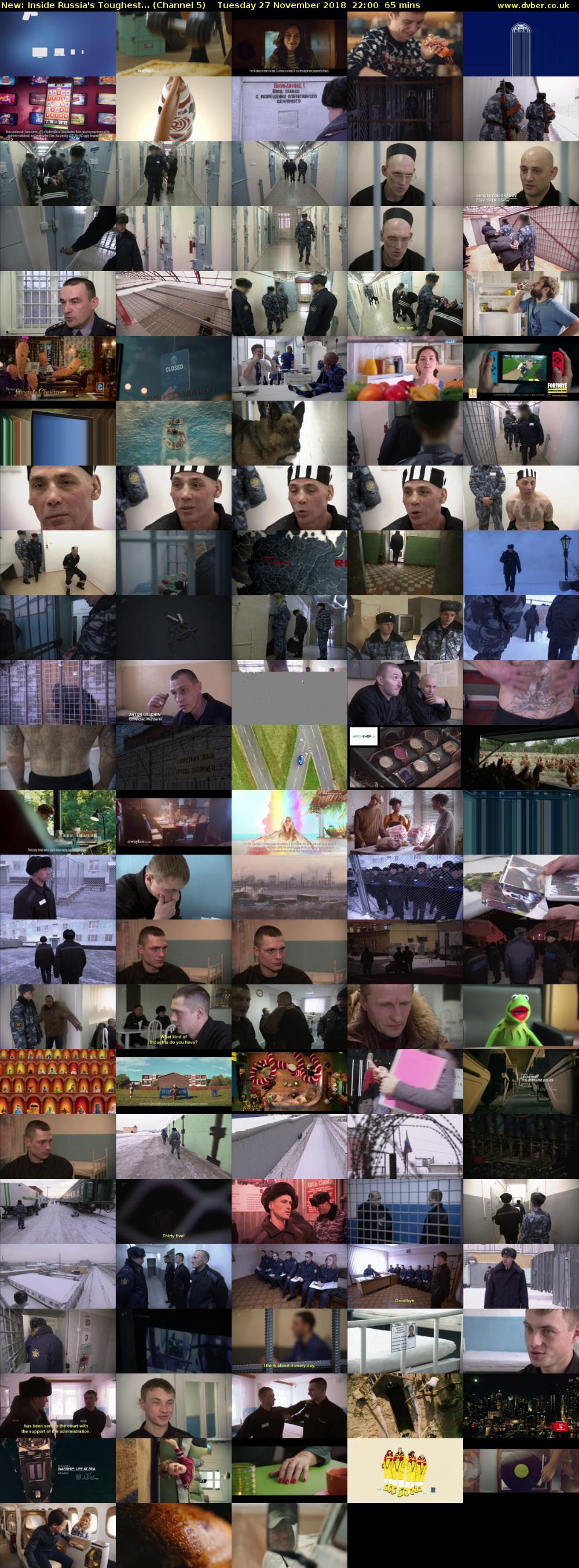 Inside Russia's Toughest... (Channel 5) Tuesday 27 November 2018 22:00 - 23:05