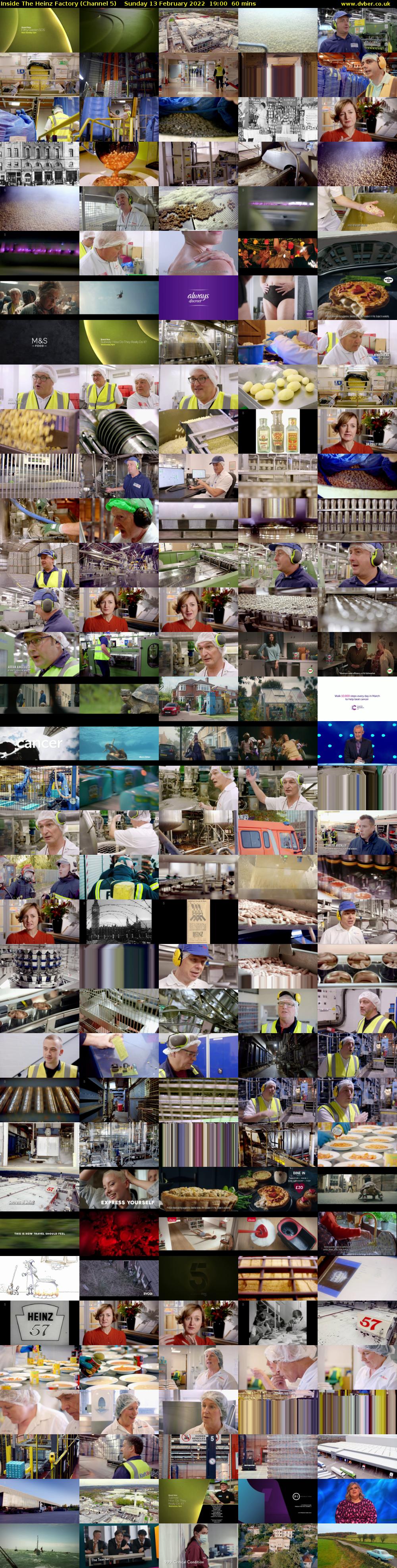 Inside The Heinz Factory (Channel 5) Sunday 13 February 2022 19:00 - 20:00