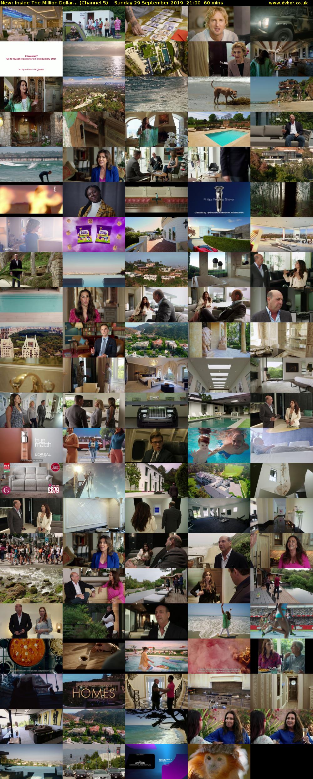Inside The Million Dollar... (Channel 5) Sunday 29 September 2019 21:00 - 22:00