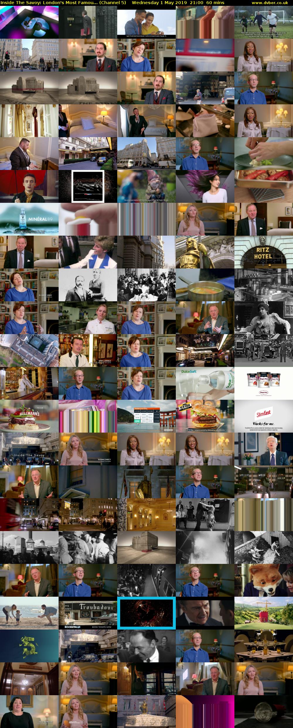 Inside The Savoy: London's Most Famou... (Channel 5) Wednesday 1 May 2019 21:00 - 22:00