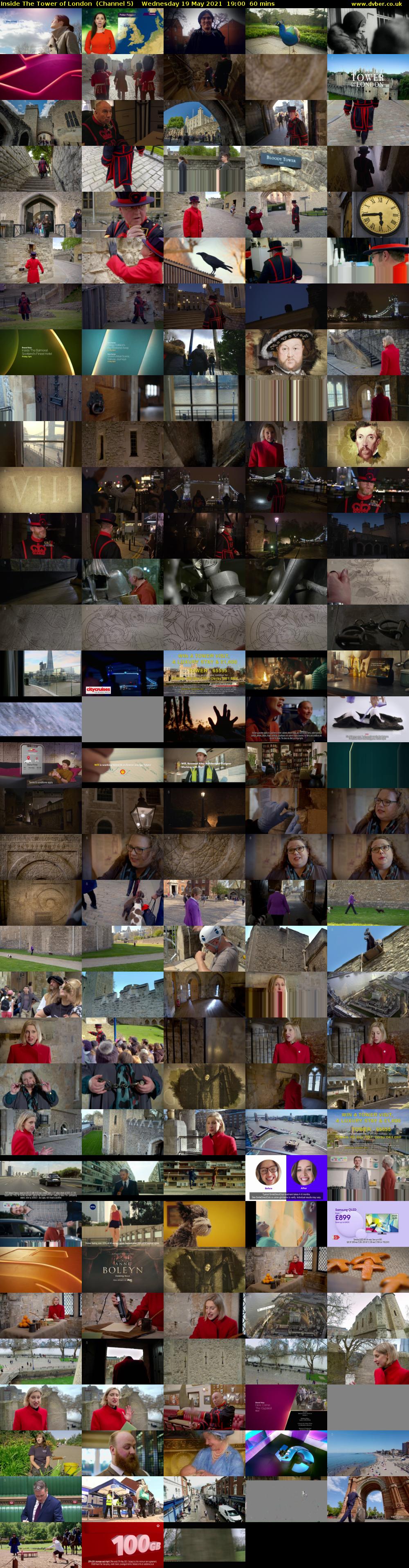Inside The Tower of London  (Channel 5) Wednesday 19 May 2021 19:00 - 20:00