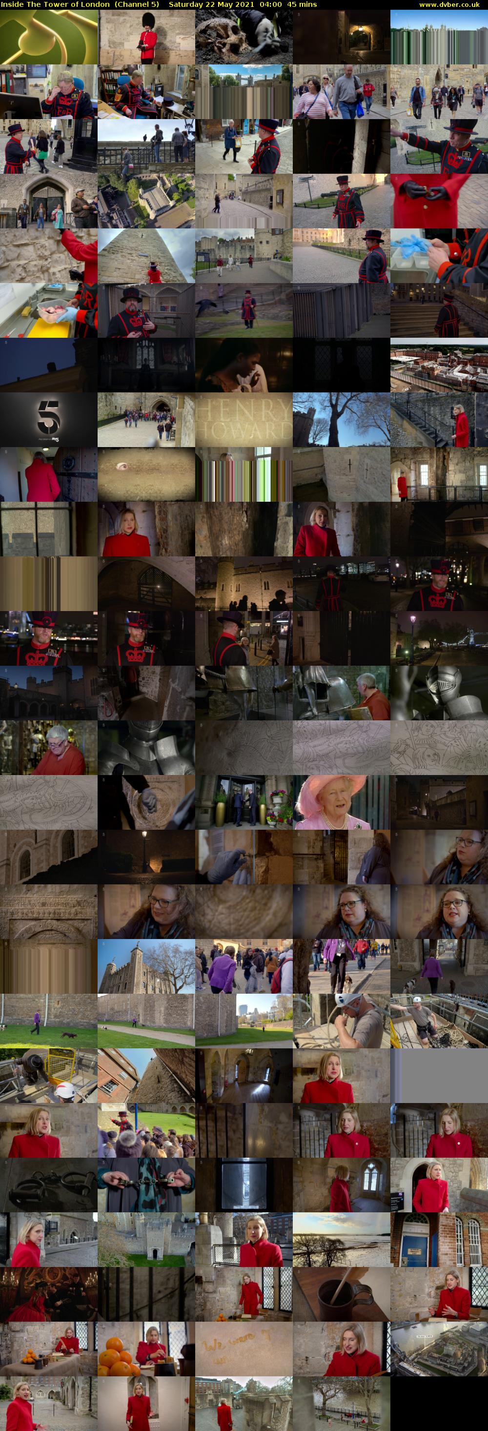 Inside The Tower of London  (Channel 5) Saturday 22 May 2021 04:00 - 04:45