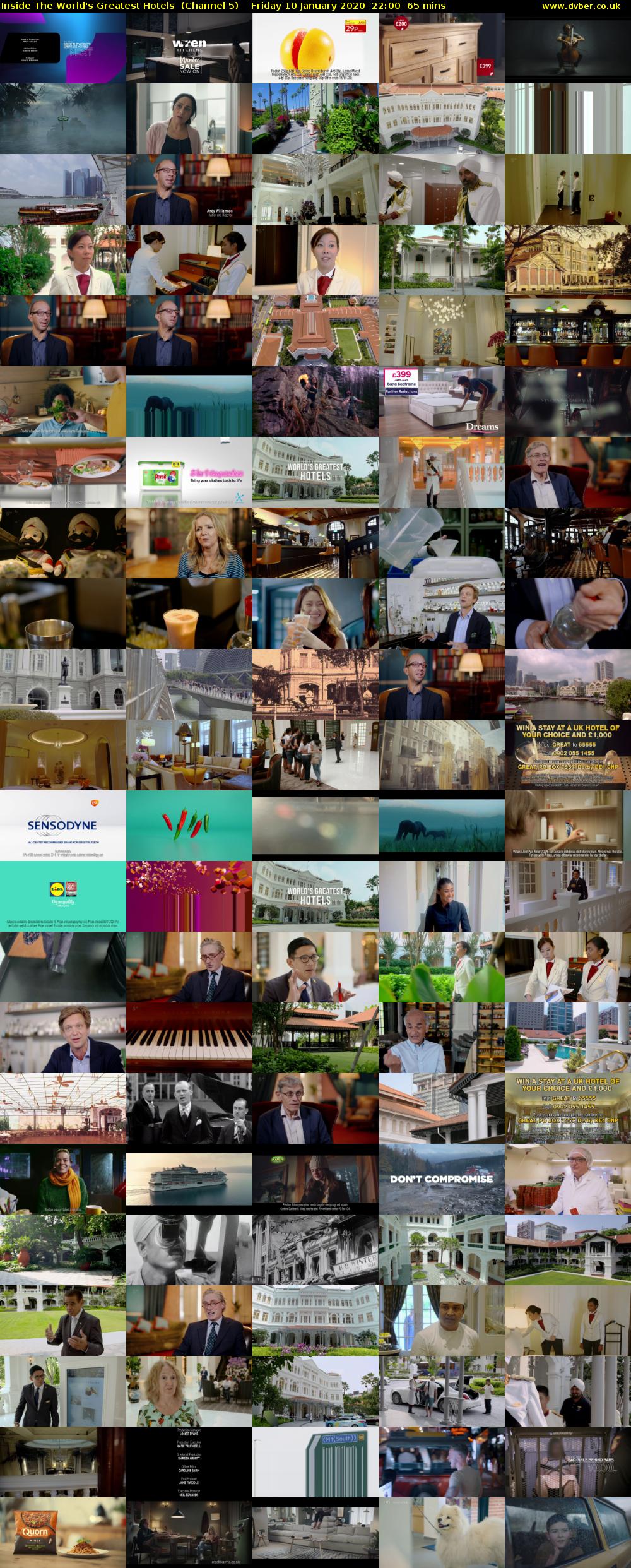 Inside The World's Greatest Hotels  (Channel 5) Friday 10 January 2020 22:00 - 23:05