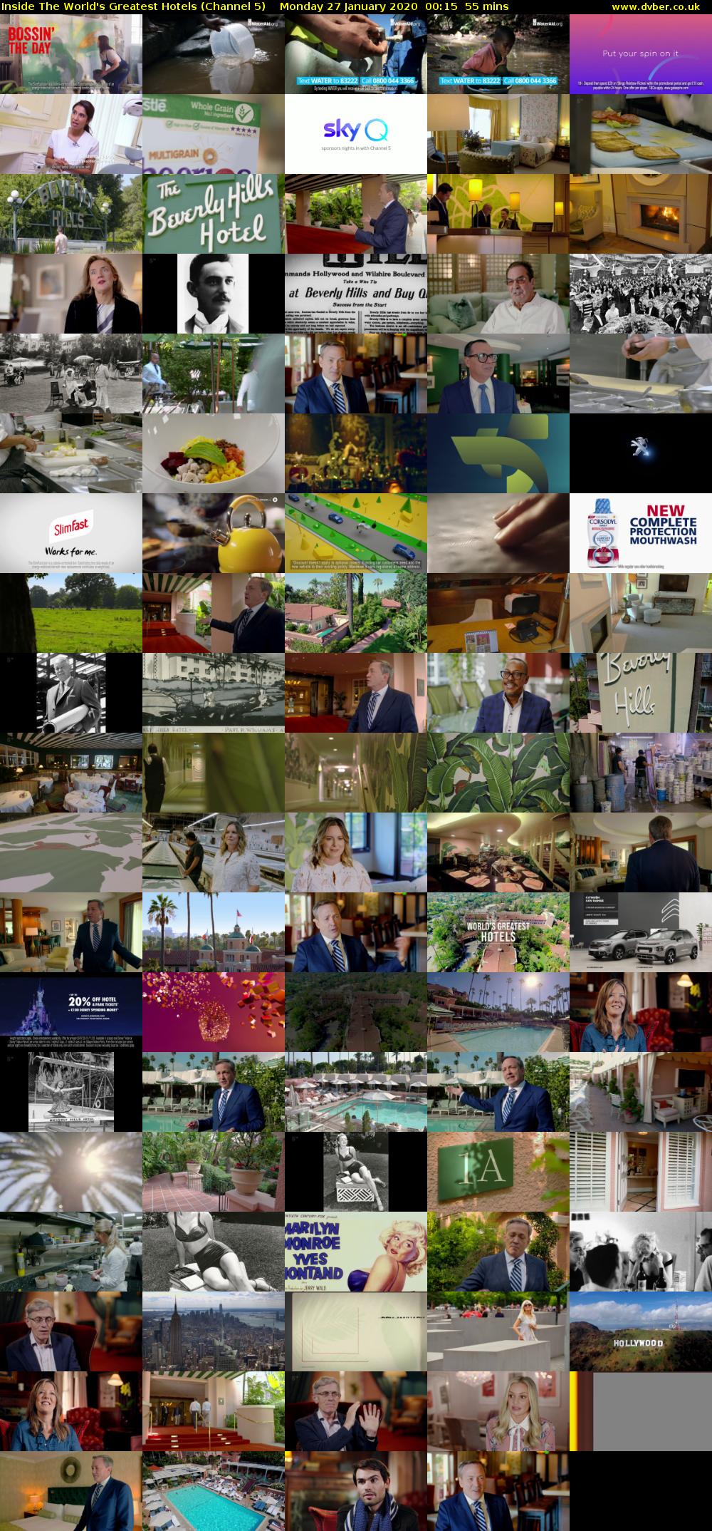 Inside The World's Greatest Hotels (Channel 5) Monday 27 January 2020 00:15 - 01:10