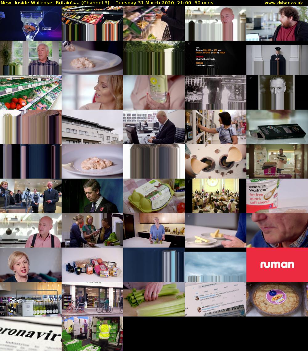 Inside Waitrose: Britain's... (Channel 5) Tuesday 31 March 2020 21:00 - 22:00