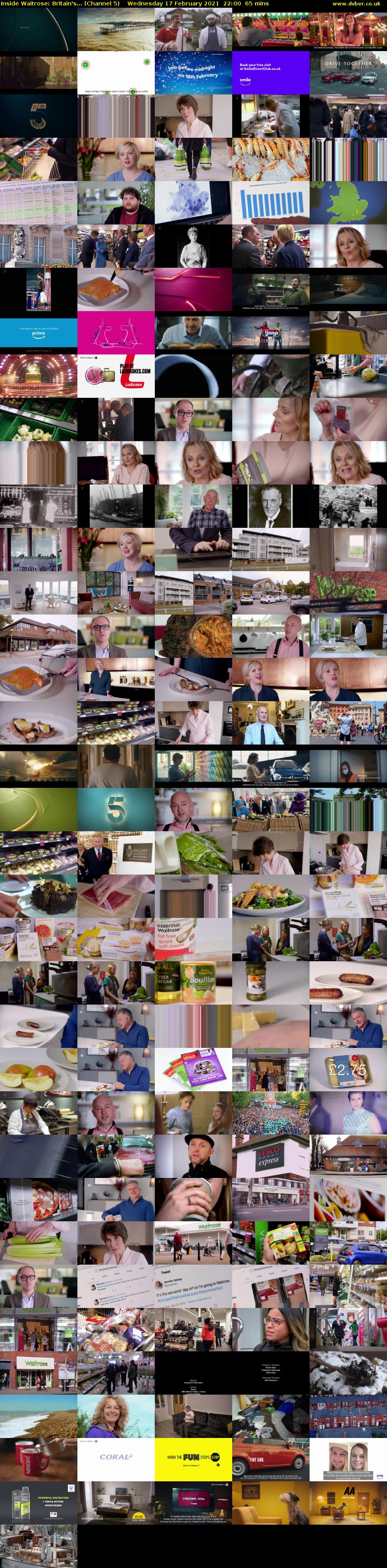 Inside Waitrose: Britain's... (Channel 5) Wednesday 17 February 2021 22:00 - 23:05