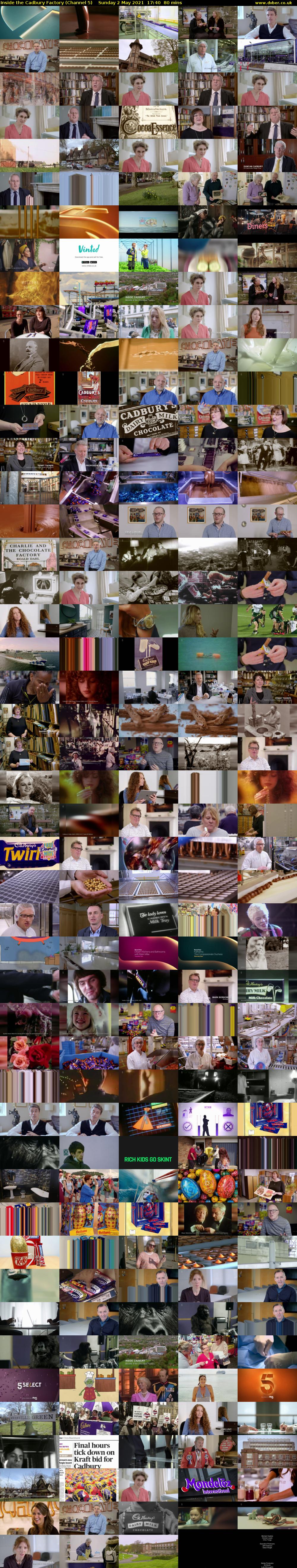 Inside the Cadbury Factory (Channel 5) Sunday 2 May 2021 17:40 - 19:00