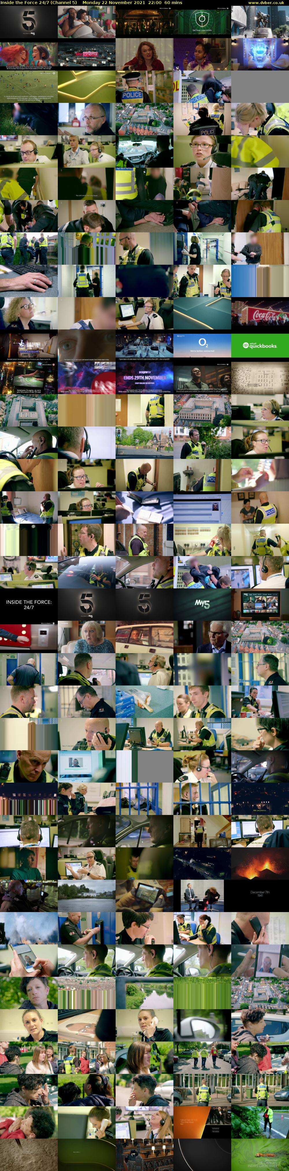 Inside the Force 24/7 (Channel 5) Monday 22 November 2021 22:00 - 23:00