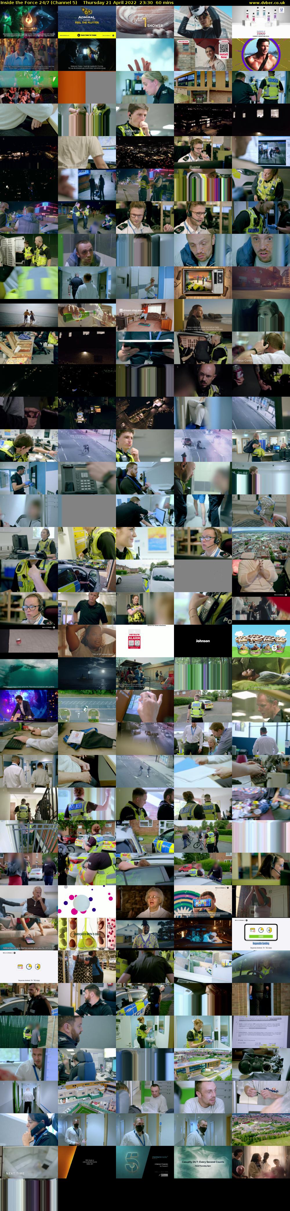 Inside the Force 24/7 (Channel 5) Thursday 21 April 2022 23:30 - 00:30