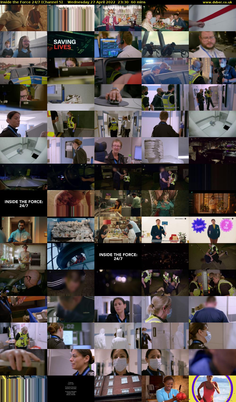 Inside the Force 24/7 (Channel 5) Wednesday 27 April 2022 23:30 - 00:30