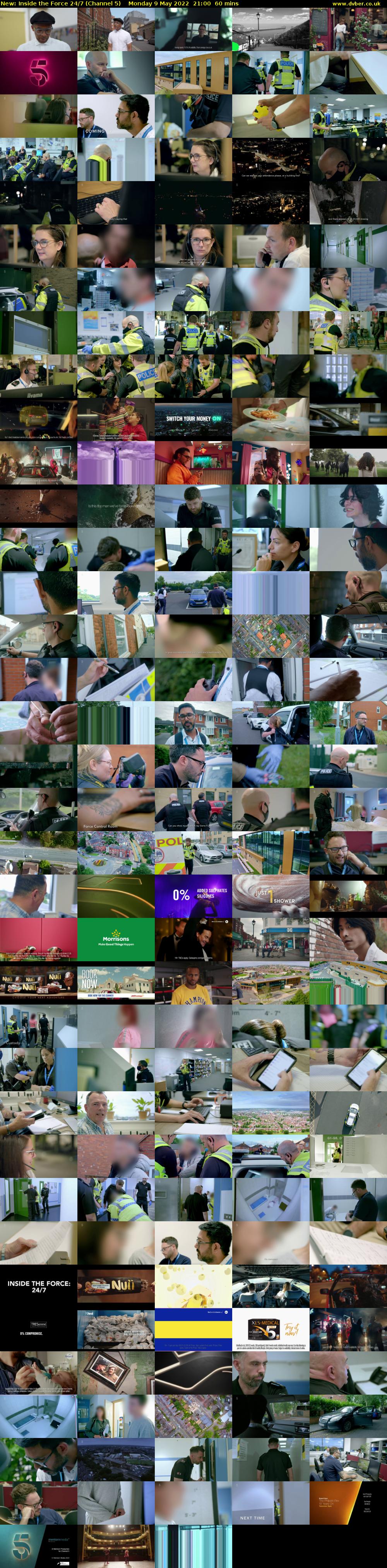 Inside the Force 24/7 (Channel 5) Monday 9 May 2022 21:00 - 22:00