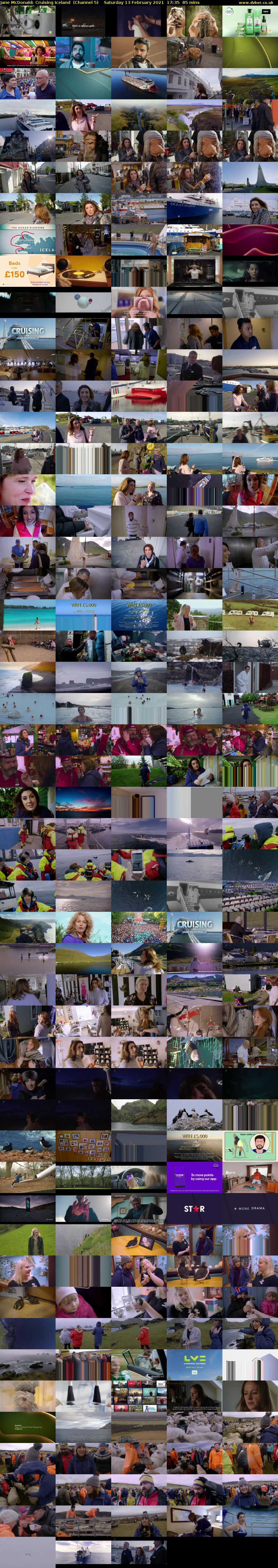 Jane McDonald: Cruising Iceland  (Channel 5) Saturday 13 February 2021 17:35 - 19:00
