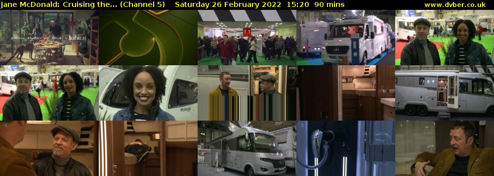 Jane McDonald: Cruising the... (Channel 5) Saturday 26 February 2022 15:20 - 16:50