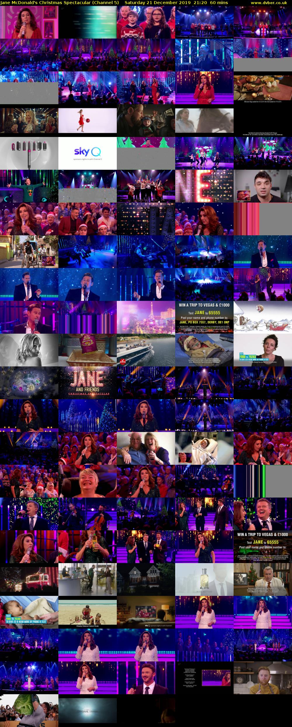 Jane McDonald's Christmas Spectacular (Channel 5) Saturday 21 December 2019 21:20 - 22:20