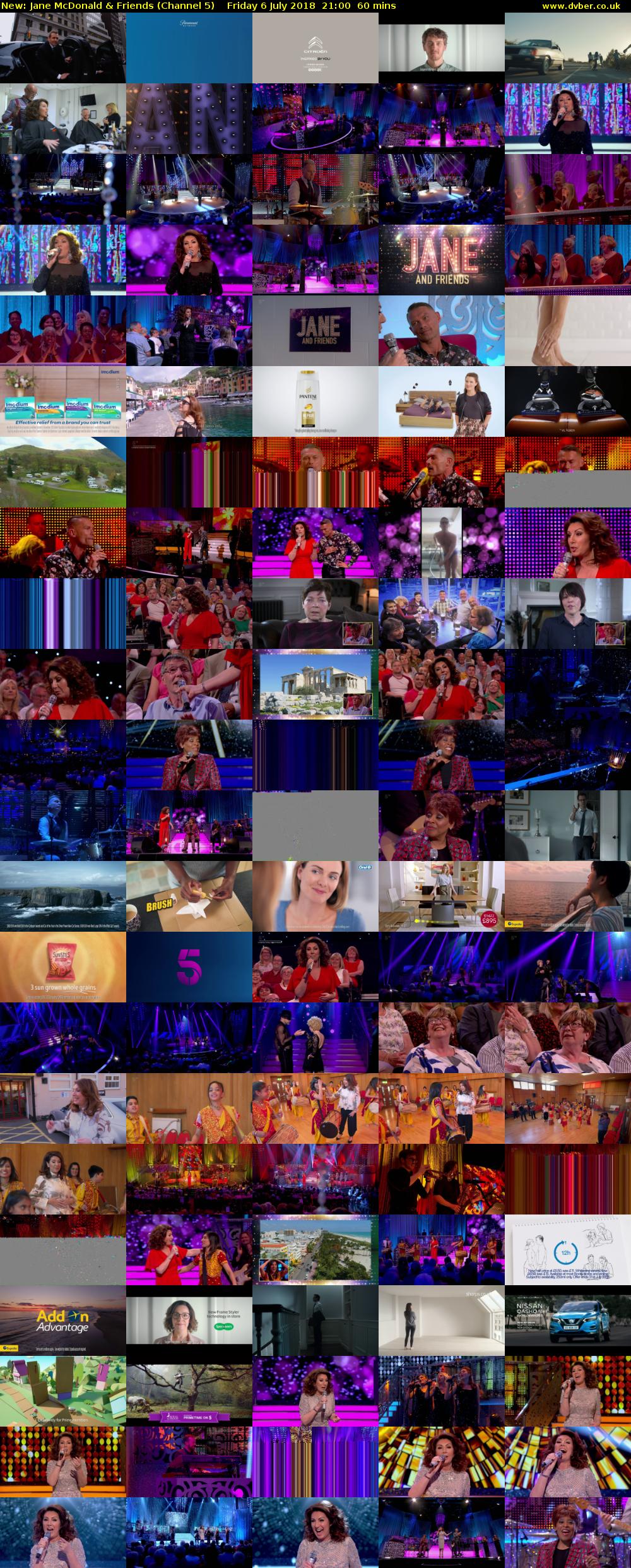 Jane McDonald & Friends (Channel 5) Friday 6 July 2018 21:00 - 22:00