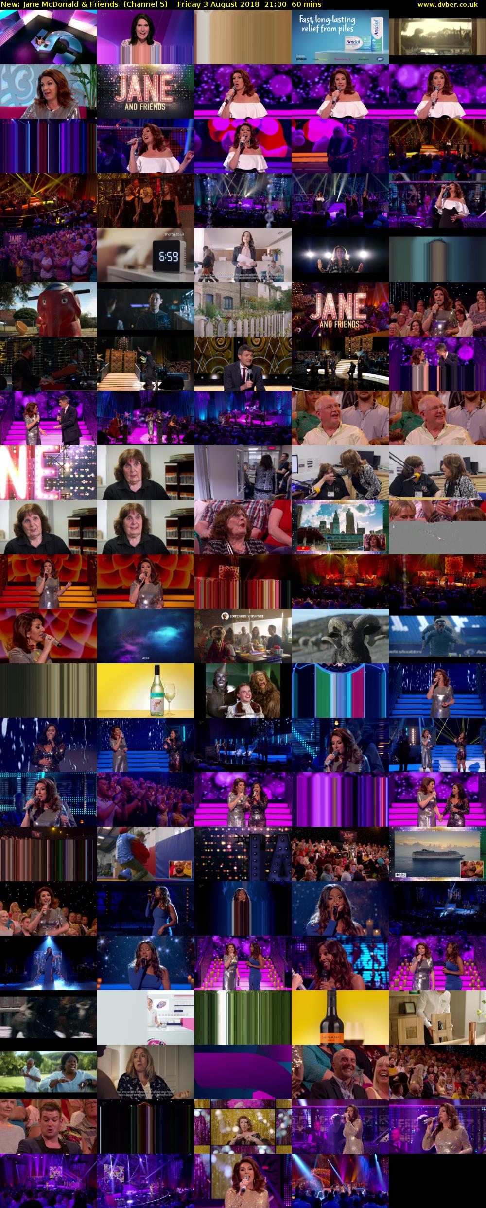 Jane McDonald & Friends (Channel 5) Friday 3 August 2018 21:00 - 22:00