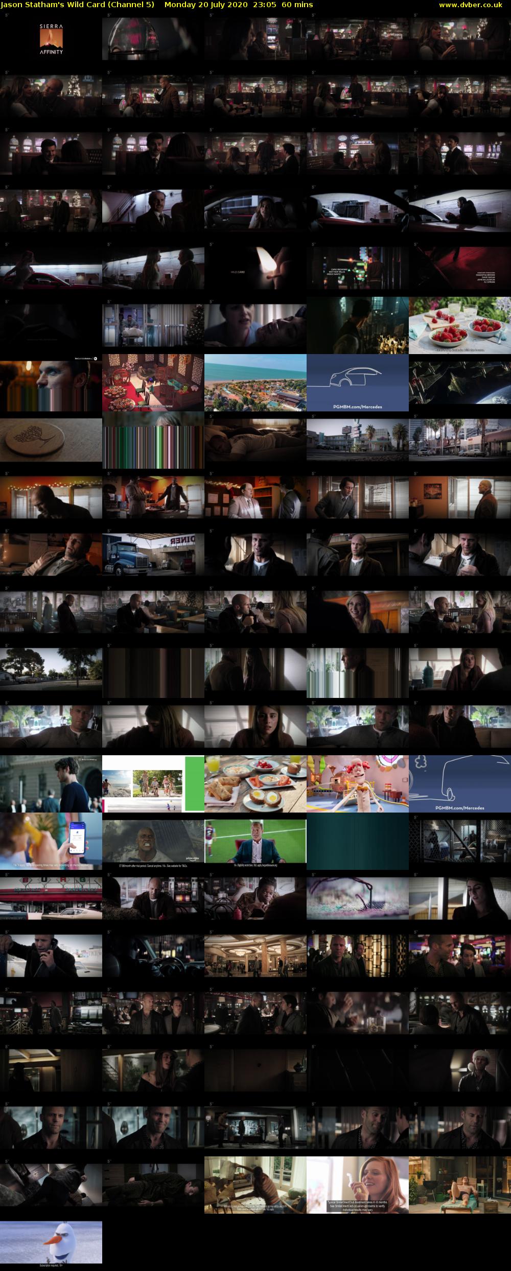 Jason Statham's Wild Card (Channel 5) Monday 20 July 2020 23:05 - 00:05
