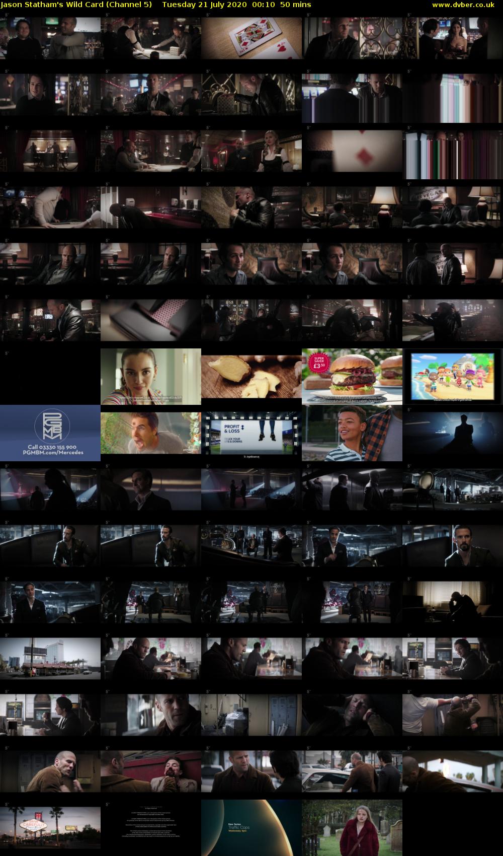 Jason Statham's Wild Card (Channel 5) Tuesday 21 July 2020 00:10 - 01:00