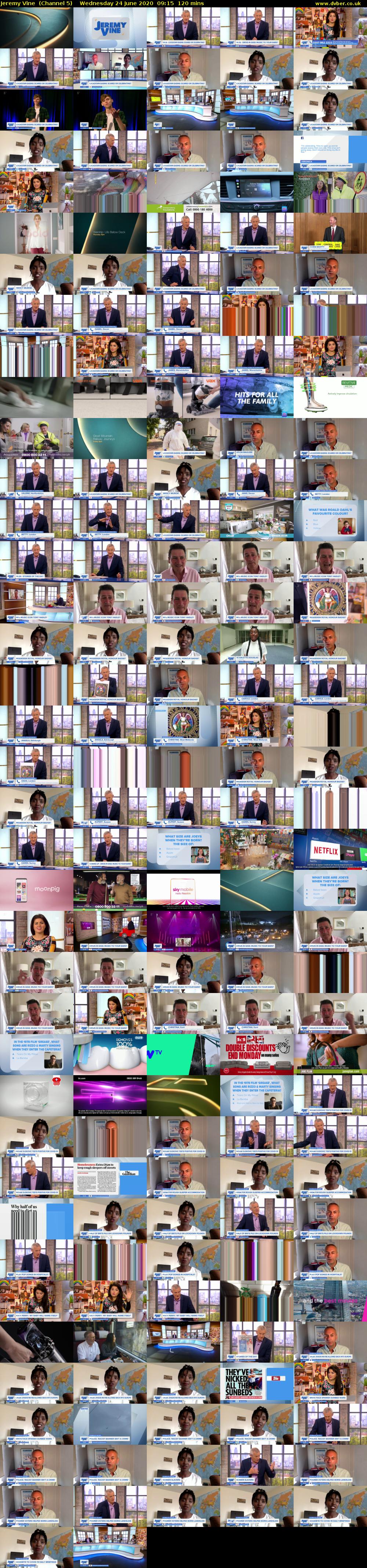 Jeremy Vine  (Channel 5) Wednesday 24 June 2020 09:15 - 11:15