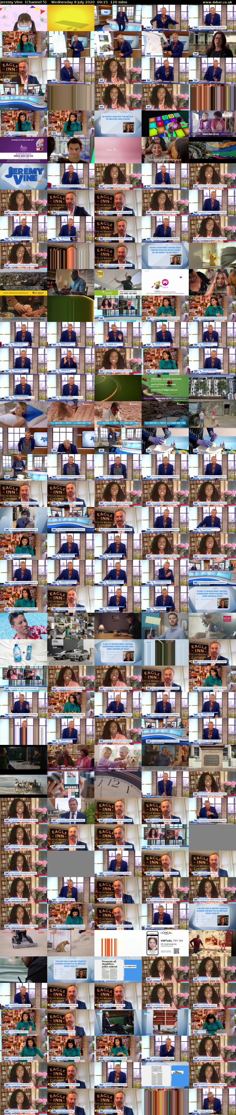 Jeremy Vine  (Channel 5) Wednesday 8 July 2020 09:15 - 11:15