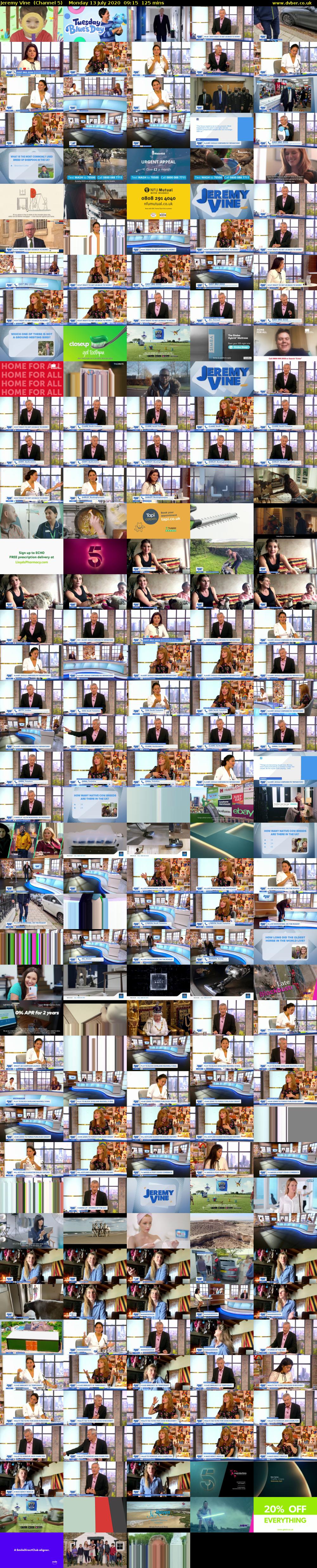 Jeremy Vine  (Channel 5) Monday 13 July 2020 09:15 - 11:20