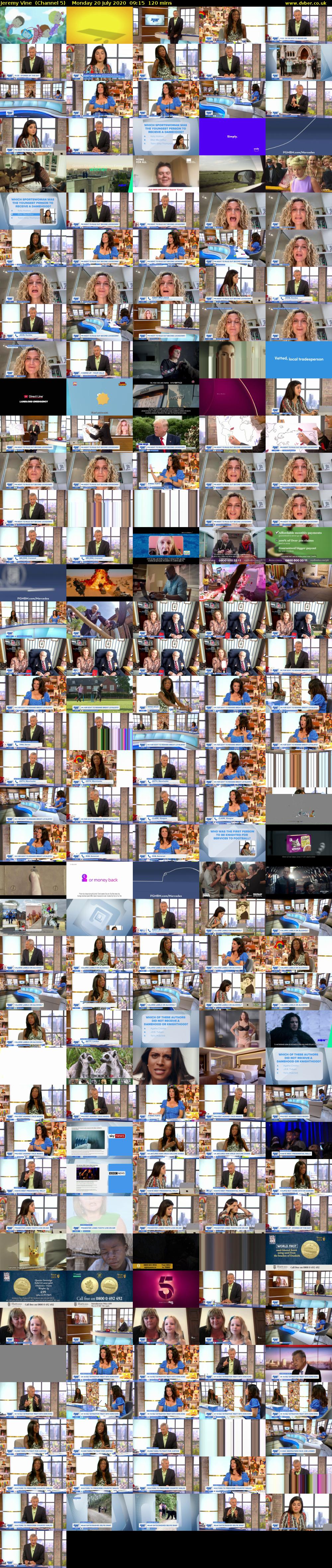 Jeremy Vine  (Channel 5) Monday 20 July 2020 09:15 - 11:15