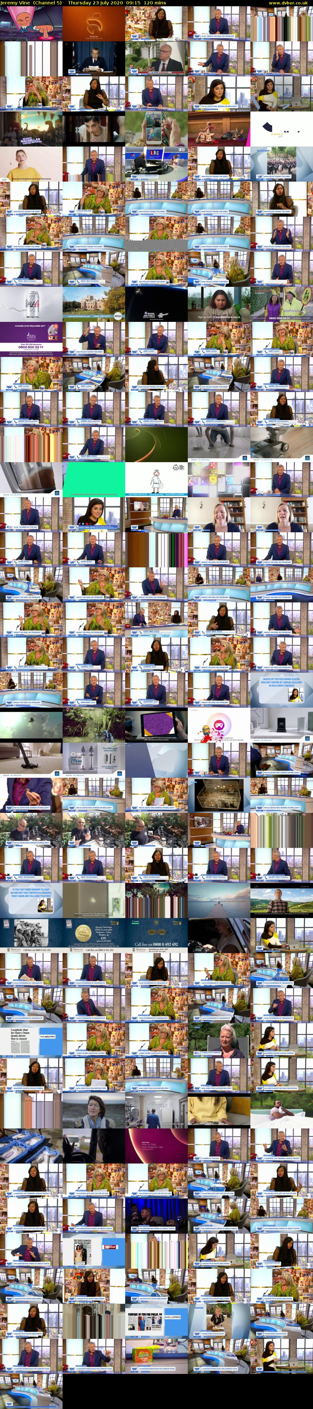 Jeremy Vine  (Channel 5) Thursday 23 July 2020 09:15 - 11:15