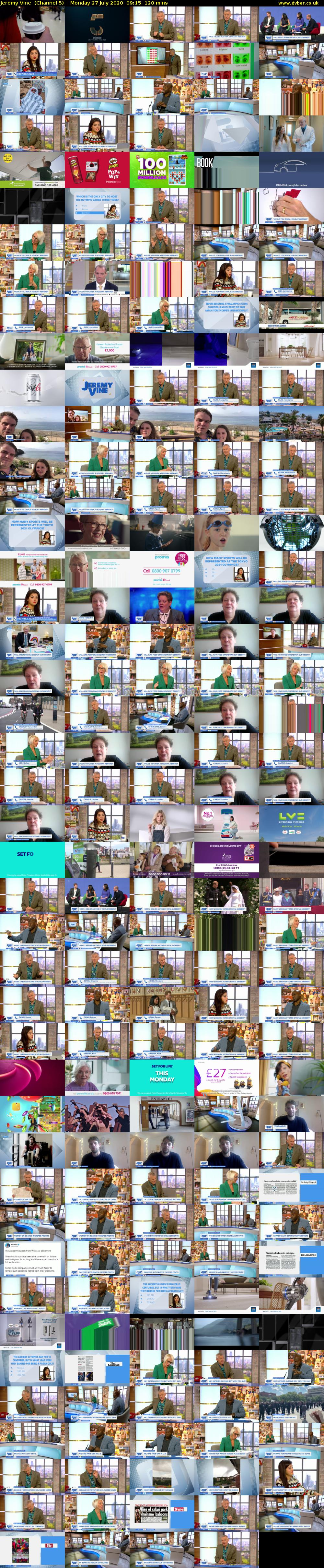 Jeremy Vine  (Channel 5) Monday 27 July 2020 09:15 - 11:15