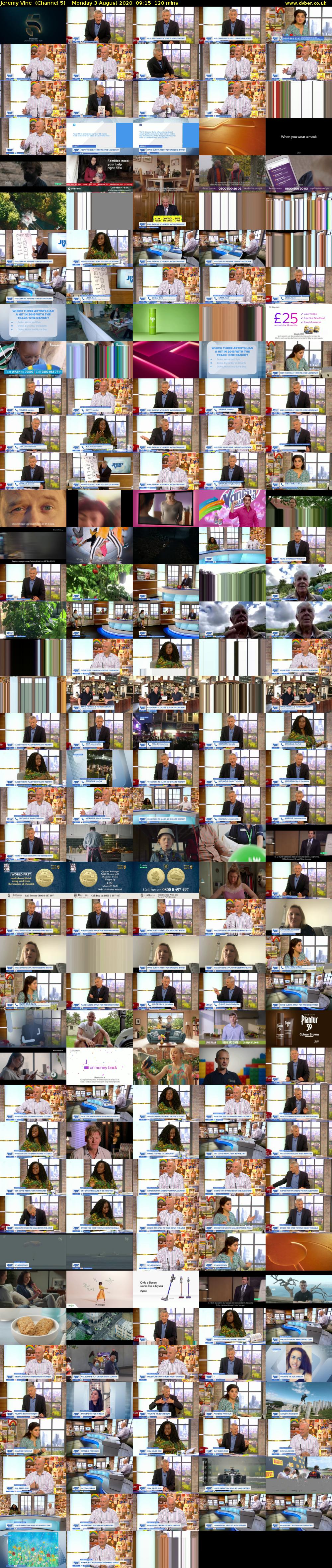 Jeremy Vine  (Channel 5) Monday 3 August 2020 09:15 - 11:15