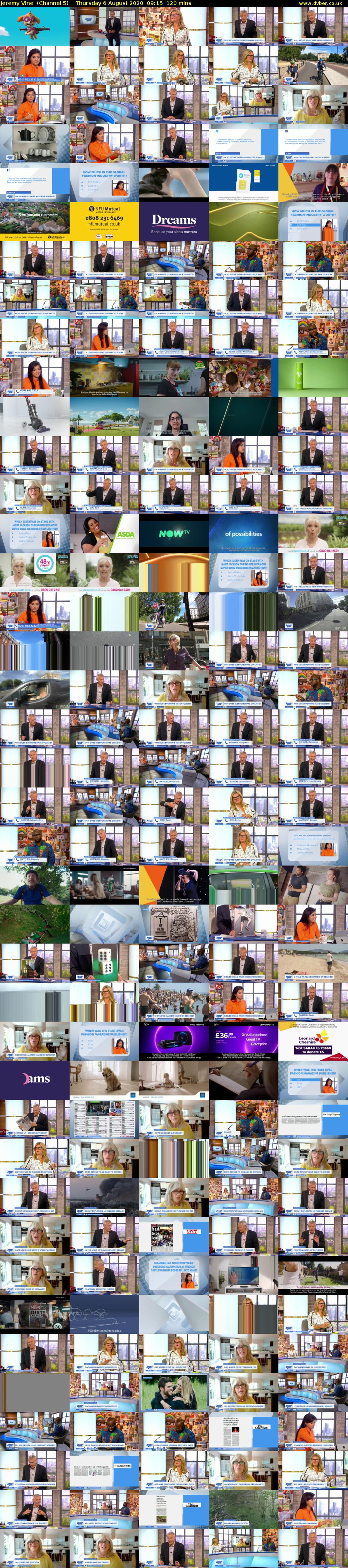 Jeremy Vine  (Channel 5) Thursday 6 August 2020 09:15 - 11:15