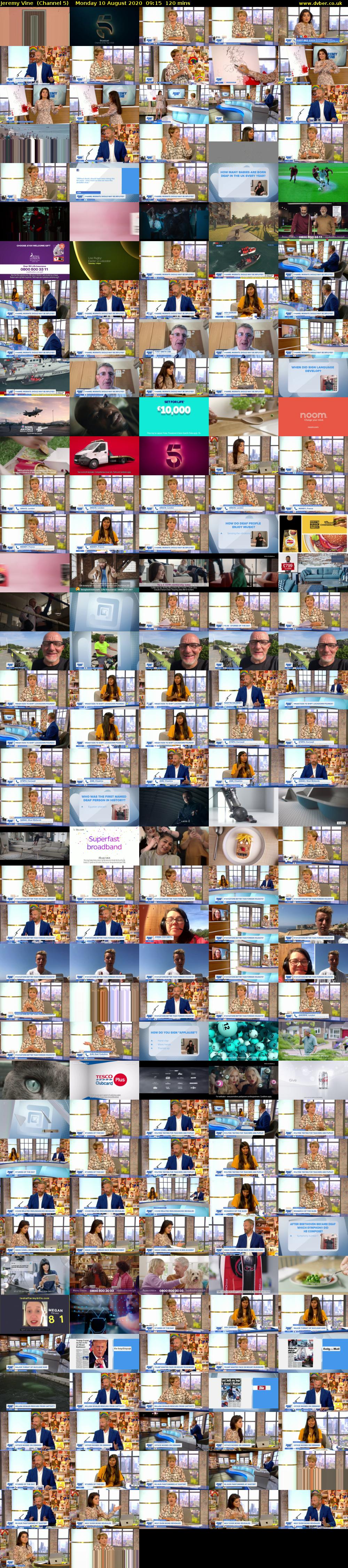 Jeremy Vine  (Channel 5) Monday 10 August 2020 09:15 - 11:15