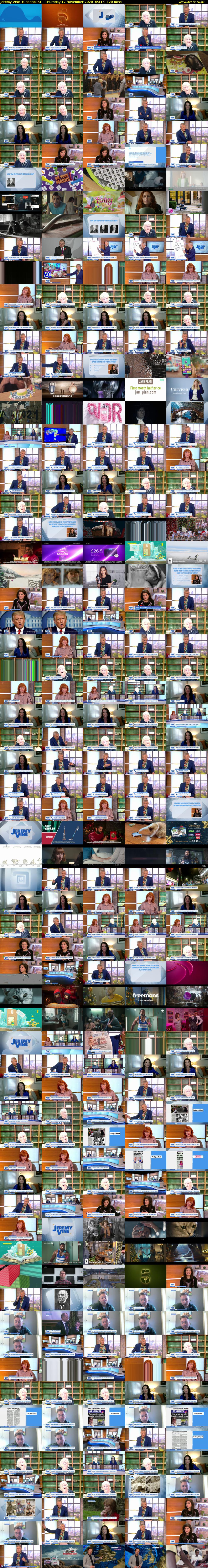 Jeremy Vine  (Channel 5) Thursday 12 November 2020 09:15 - 11:15