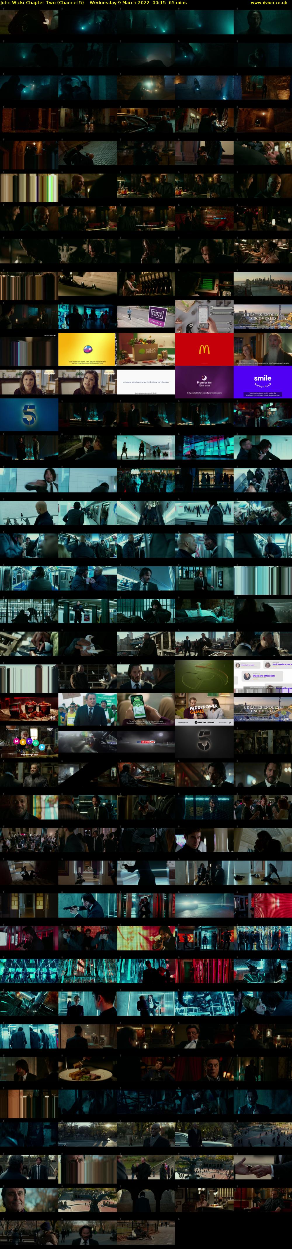 John Wick: Chapter Two (Channel 5) Wednesday 9 March 2022 00:15 - 01:20