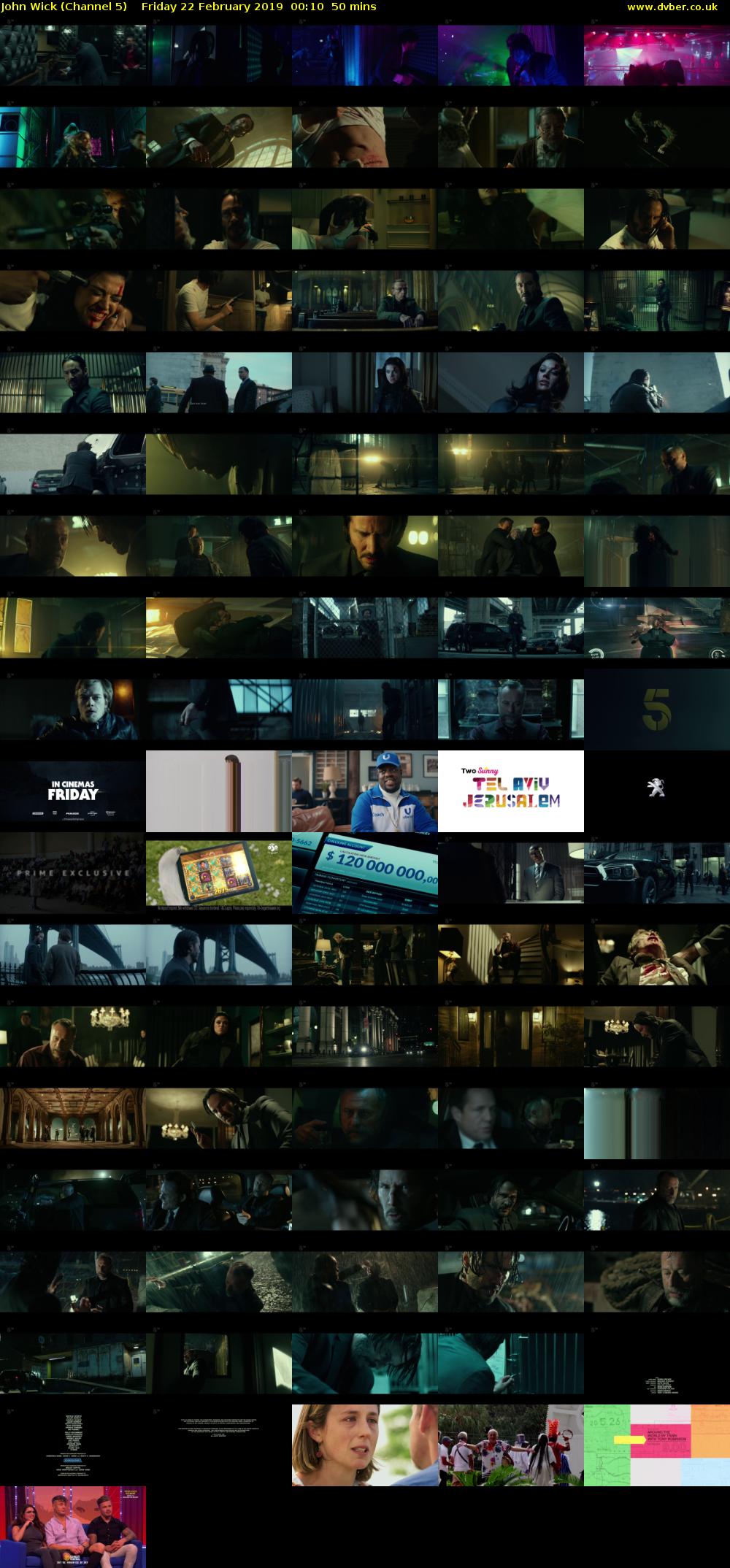 John Wick (Channel 5) Friday 22 February 2019 00:10 - 01:00