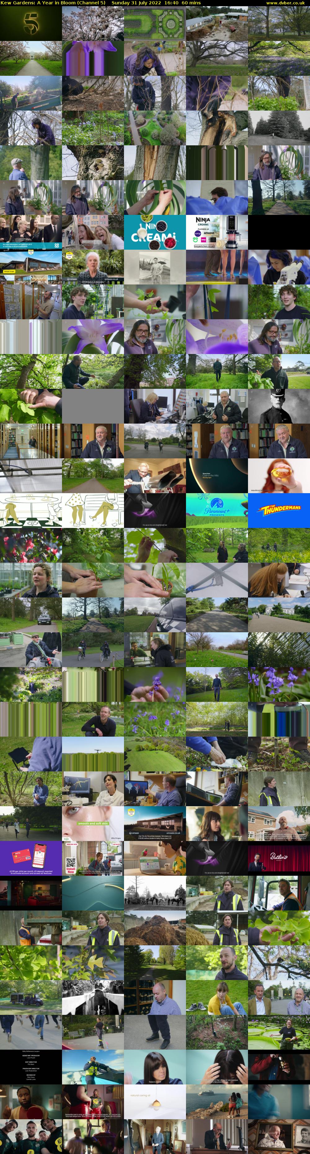 Kew Gardens: A Year in Bloom (Channel 5) Sunday 31 July 2022 16:40 - 17:40