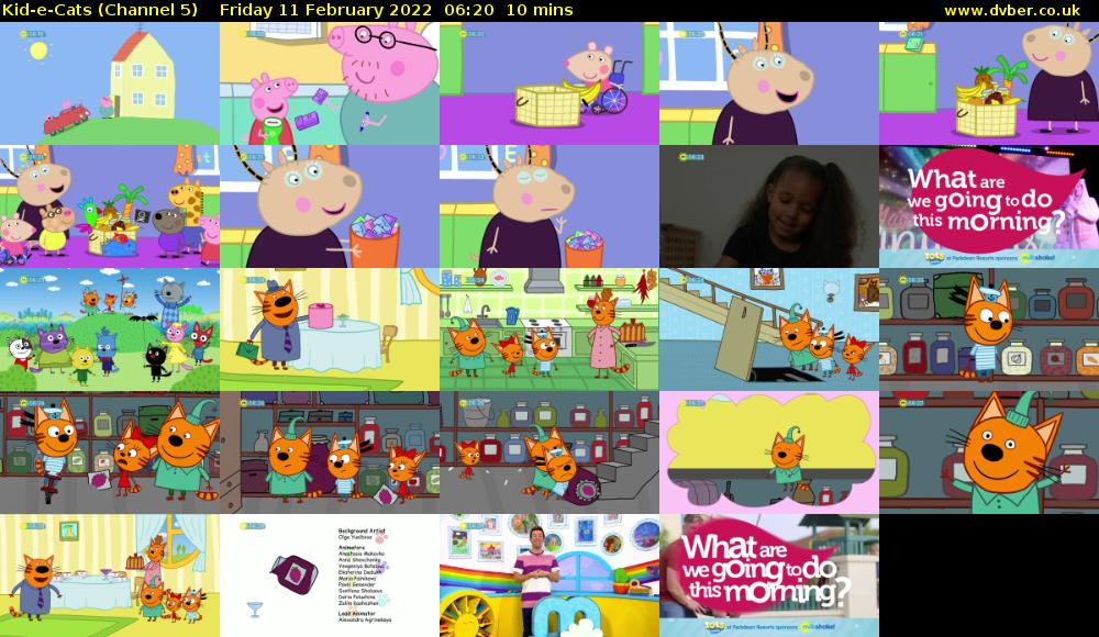 Kid-e-Cats (Channel 5) Friday 11 February 2022 06:20 - 06:30