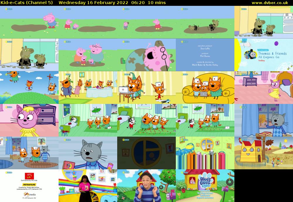 Kid-e-Cats (Channel 5) Wednesday 16 February 2022 06:20 - 06:30