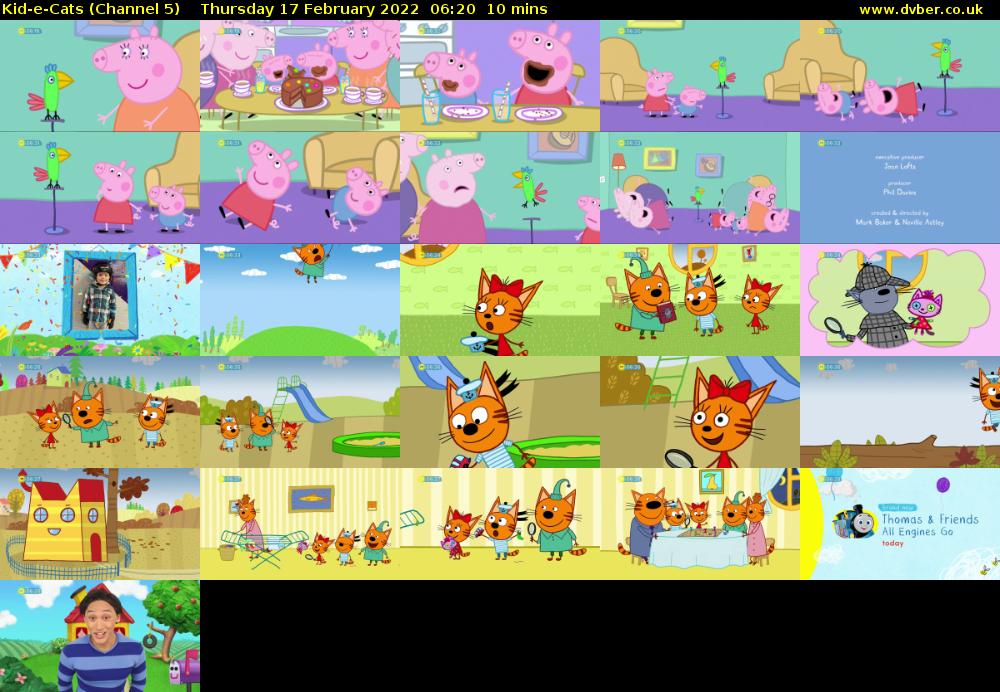 Kid-e-Cats (Channel 5) Thursday 17 February 2022 06:20 - 06:30
