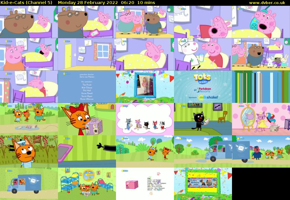 Kid-e-Cats (Channel 5) Monday 28 February 2022 06:20 - 06:30