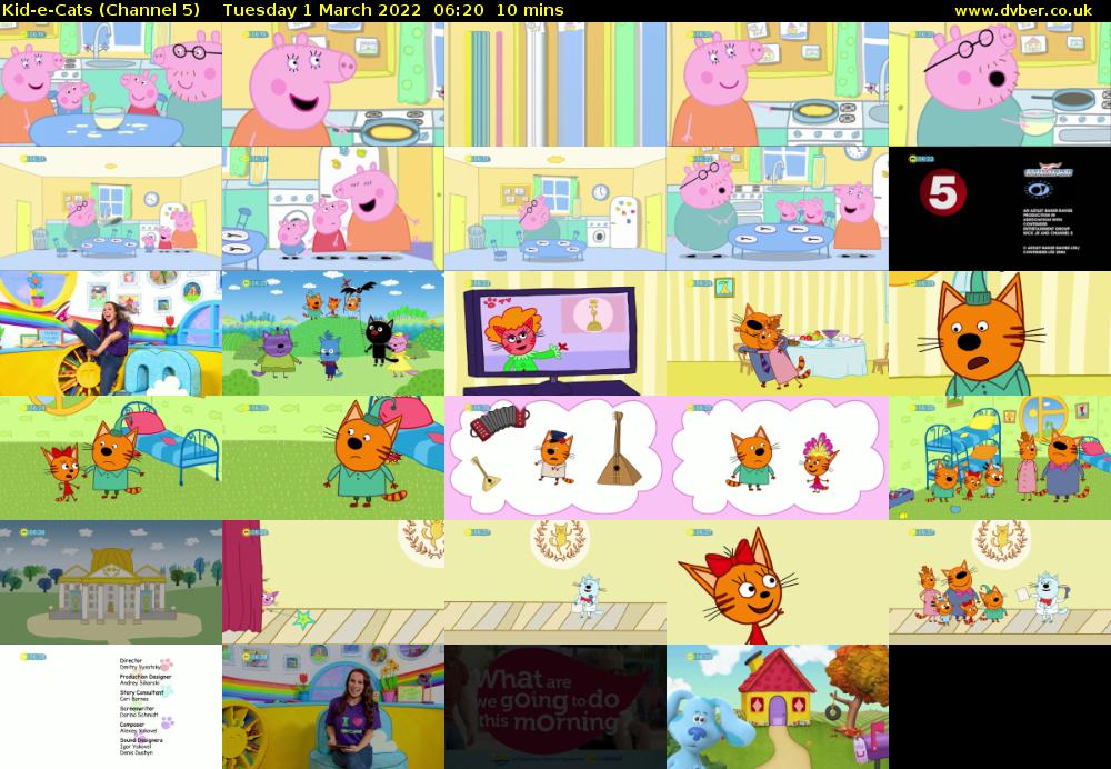 Kid-e-Cats (Channel 5) Tuesday 1 March 2022 06:20 - 06:30