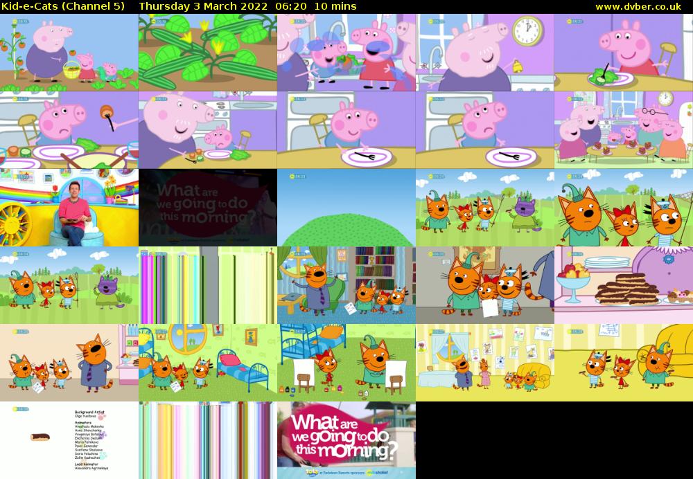 Kid-e-Cats (Channel 5) Thursday 3 March 2022 06:20 - 06:30