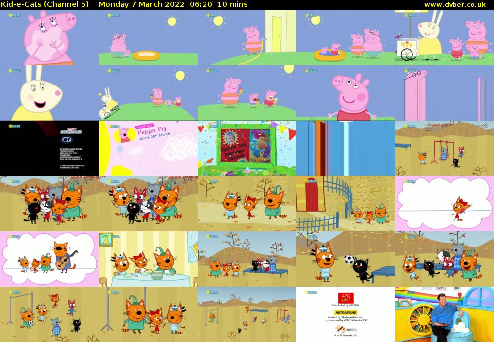 Kid-e-Cats (Channel 5) Monday 7 March 2022 06:20 - 06:30